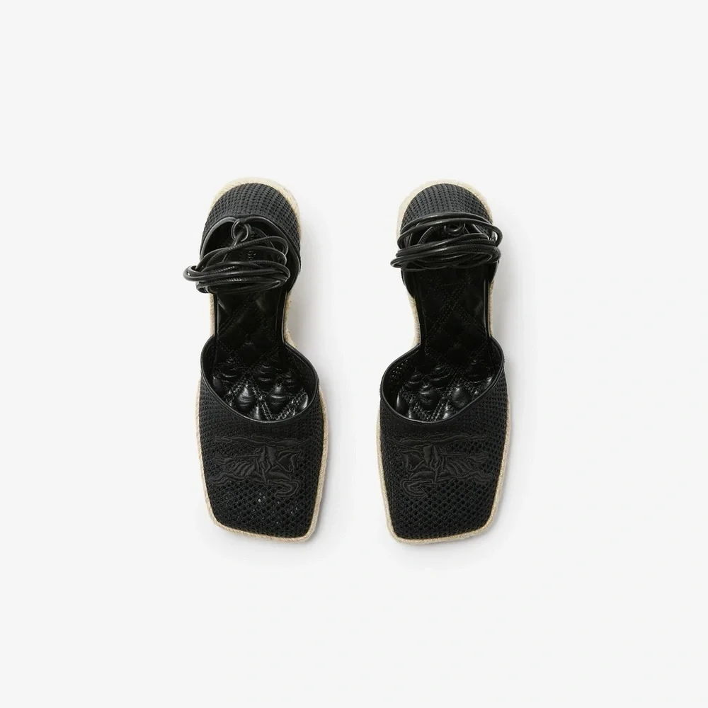 Burberry Mesh Plunge Espadrilles size womens  37